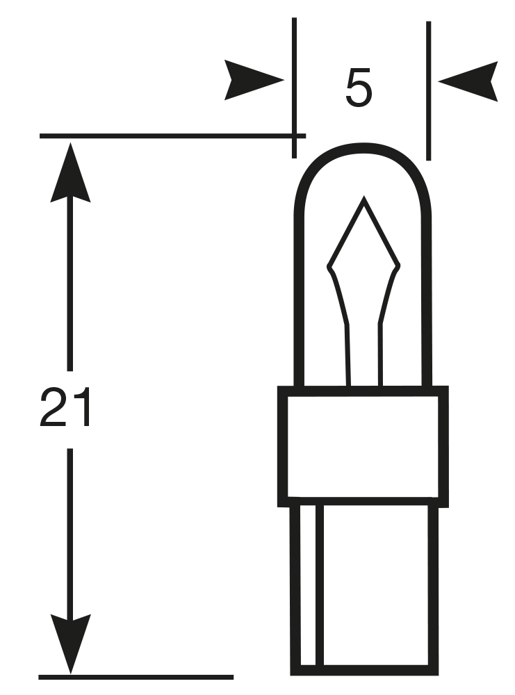 Lampadina 12V 0.5W zoccolo grigio - immagine 2