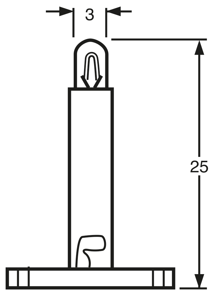 Lampadina 14V 1.2W (65mA) zoccolo bianco - immagine 2