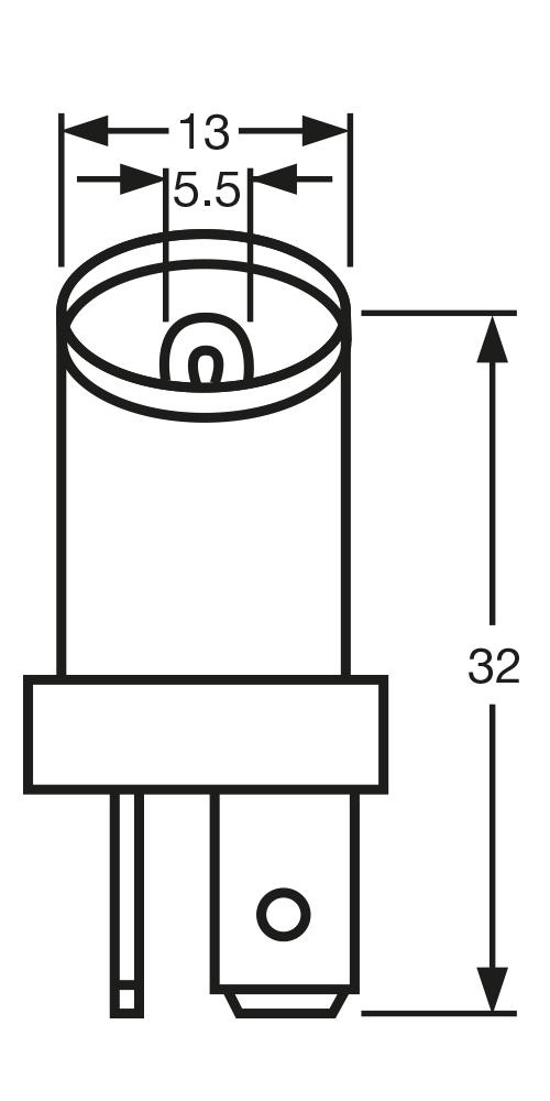 Lampadina 24V 1.5W zoccolo bianco - immagine 2