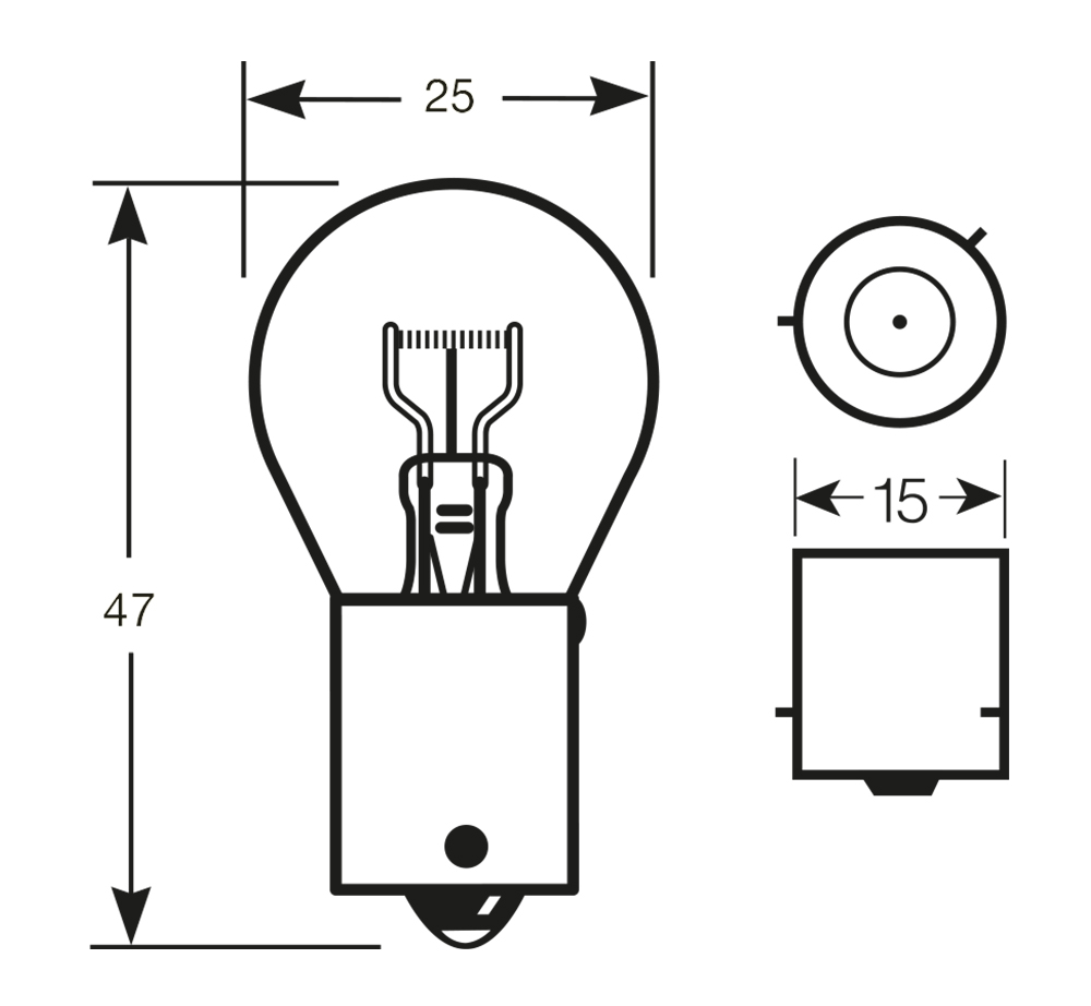 Lampadina 12V 21W bianca - immagine 2