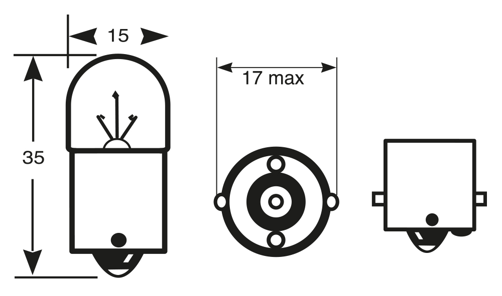 Lampadina 12V 10W RY10W gialla - immagine 2