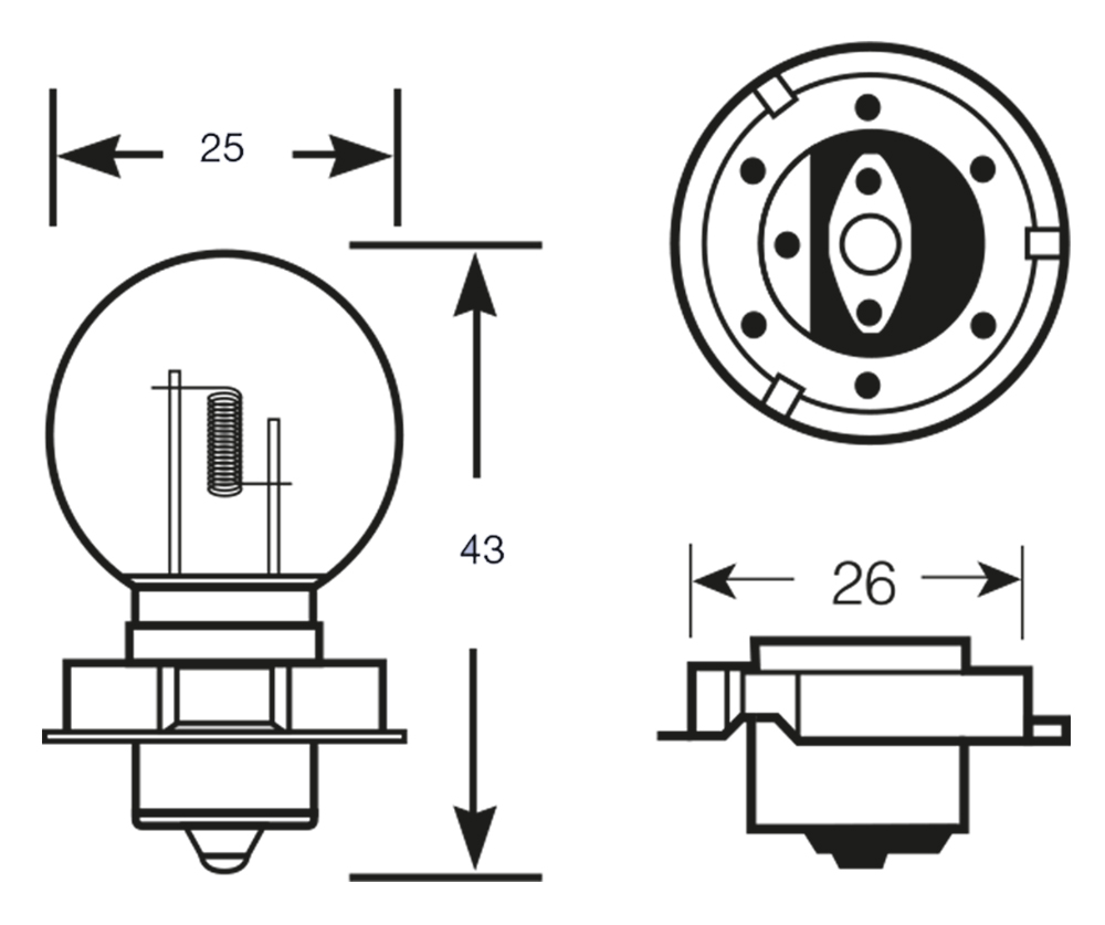 Lampadina 12V 15W S3 - immagine 2