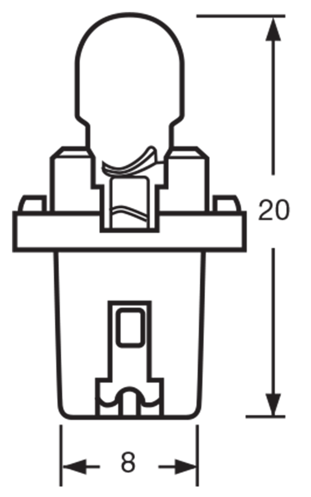 Lampadina 24V 2W zoccolo beige - immagine 2