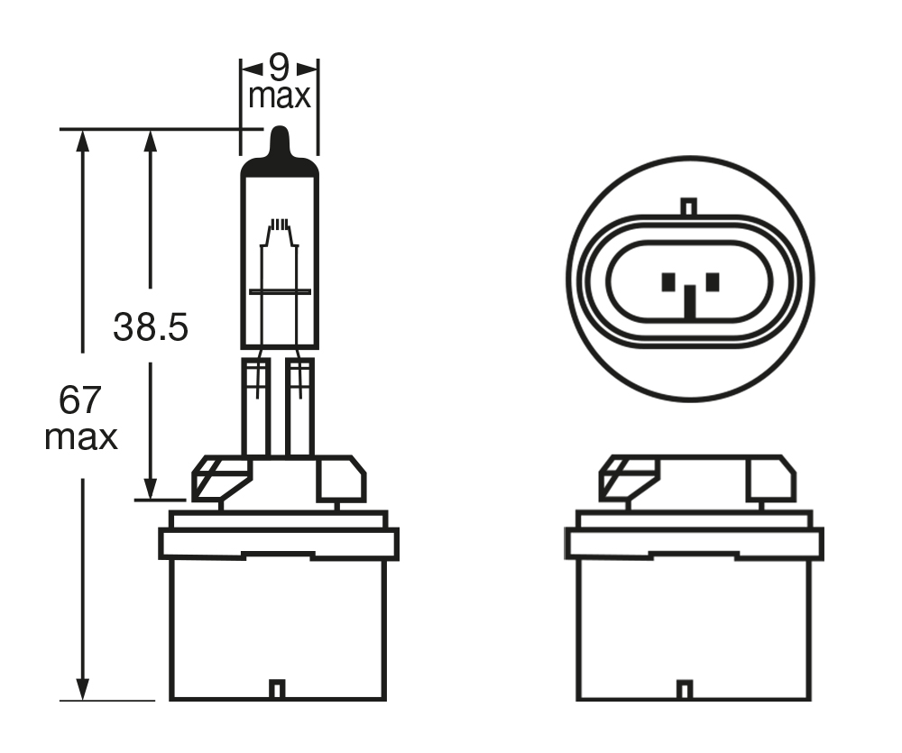 Lampadina 12V 27W H27W/1 - immagine 2