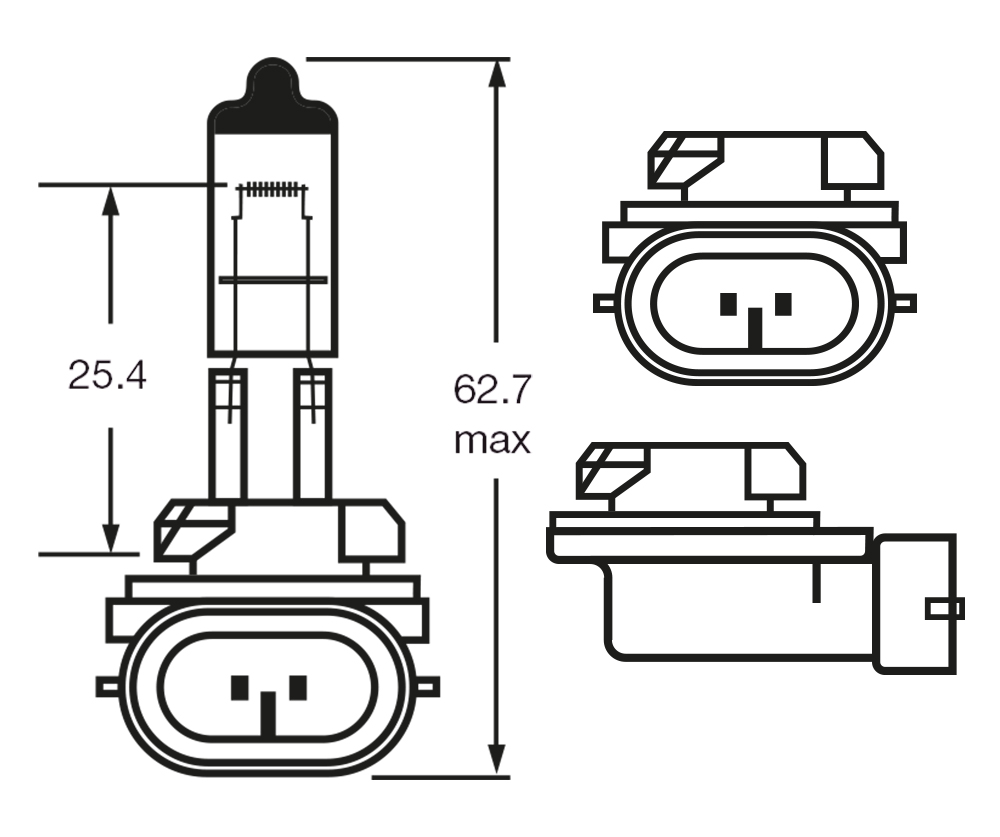 Lampadina 12V 27W H27W/2 - immagine 2