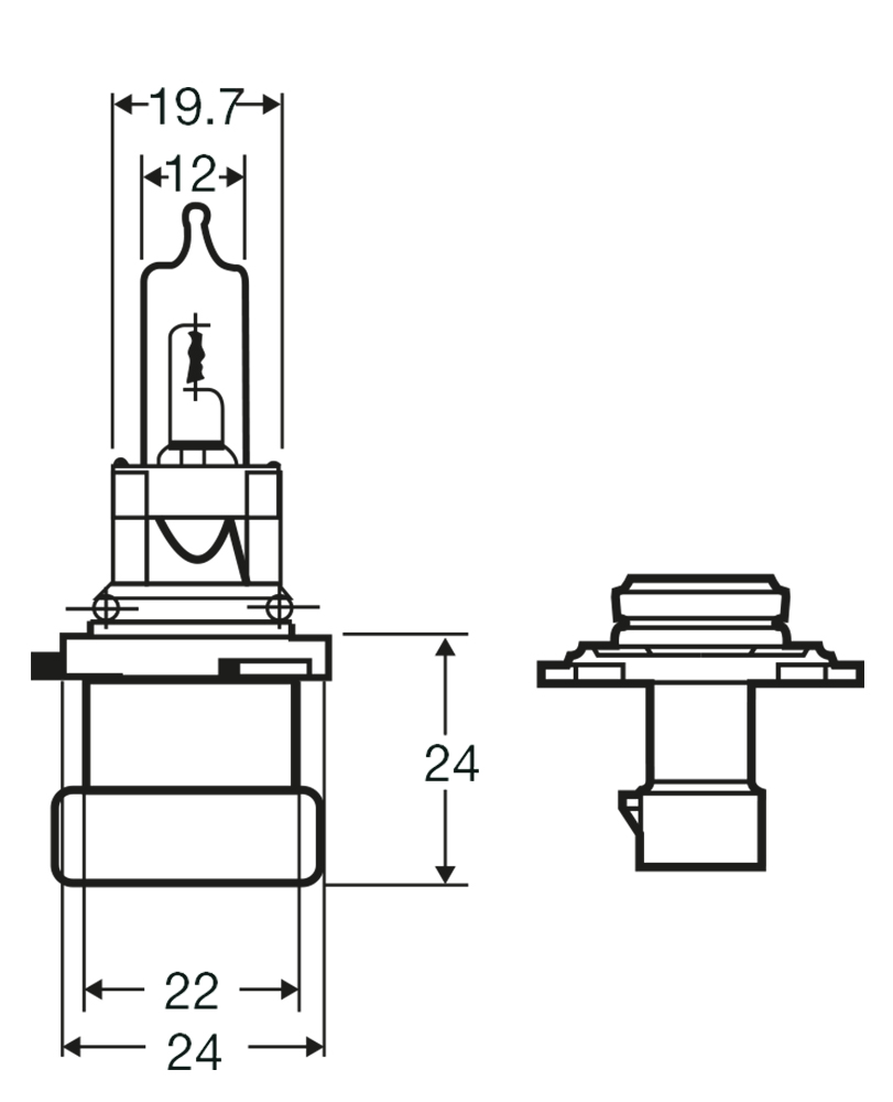 Lampadina 12V 60W HB3A - immagine 2