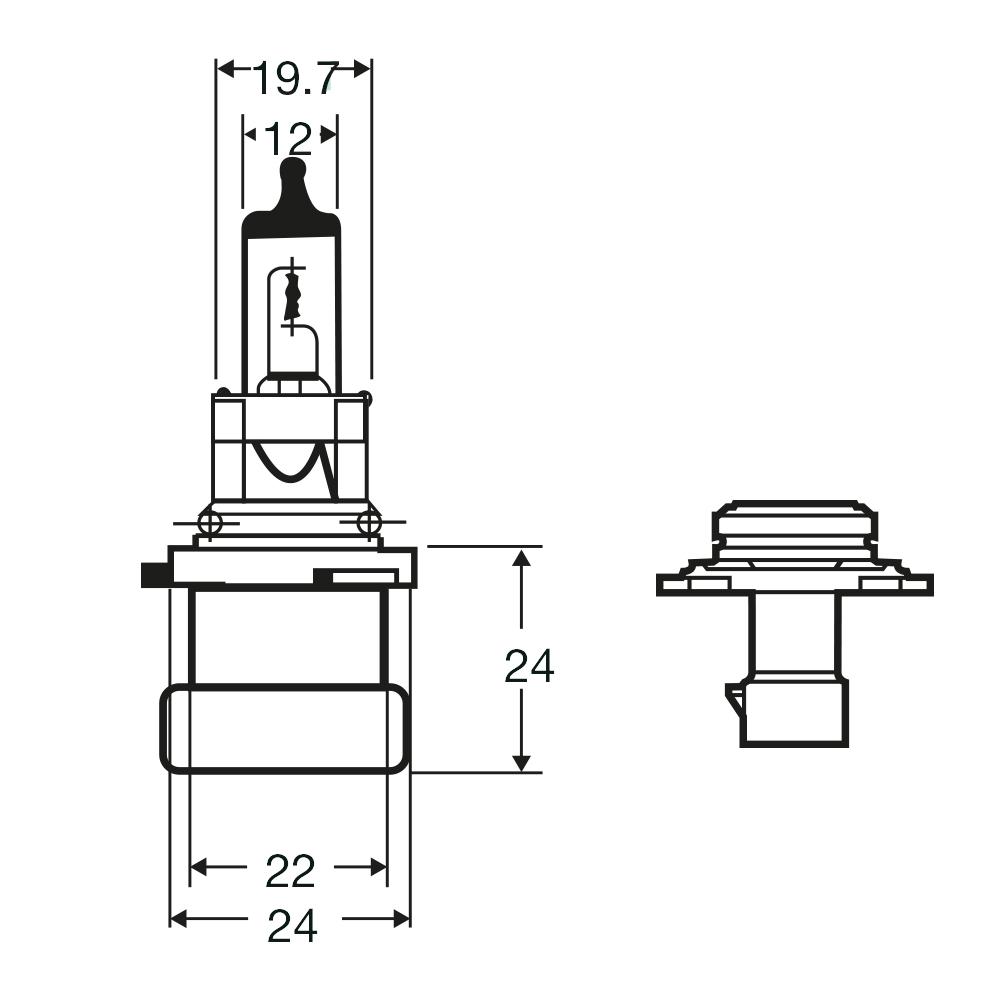 Lampadina 12V 51W HB4A - immagine 2