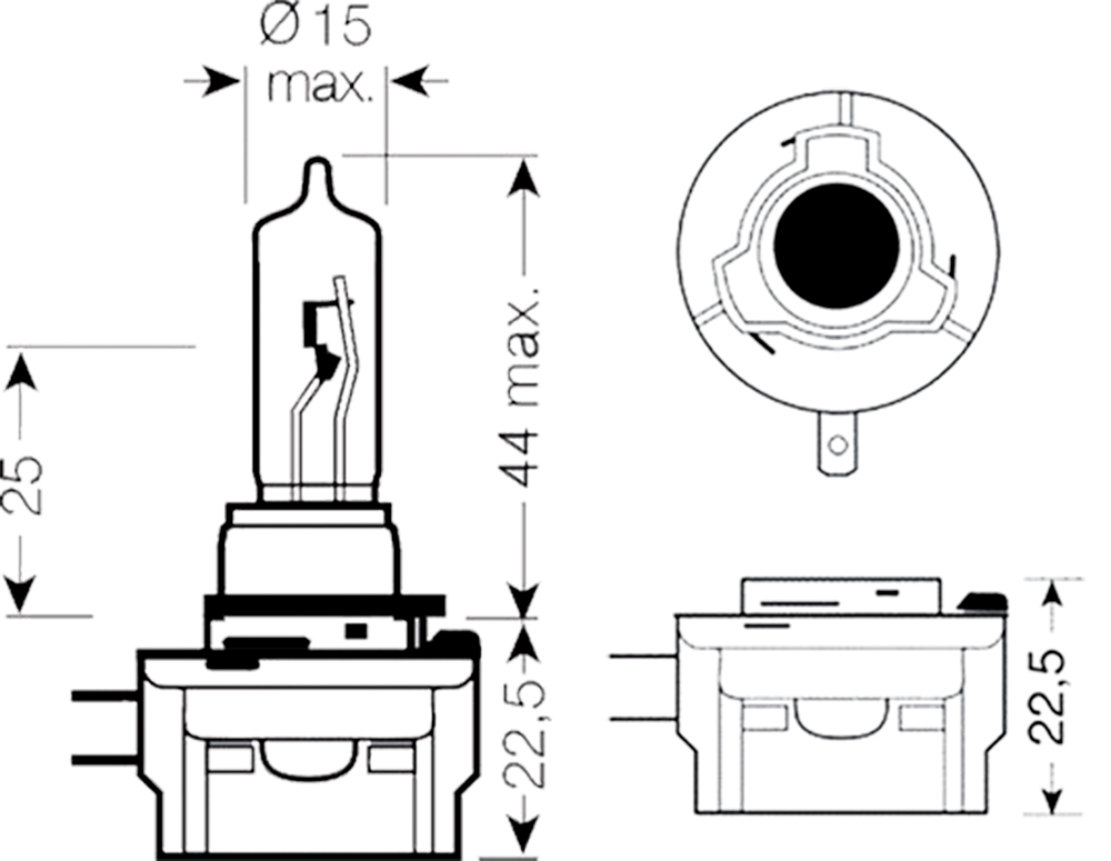 Lampadina 12V 35W H8B - immagine 2