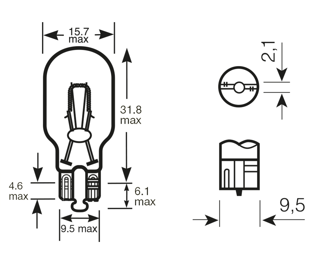 Lampadina 12V 21CPW - immagine 2