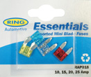 Fusibili mini lamellari 4 pz (10, 15, 20, 25 A)