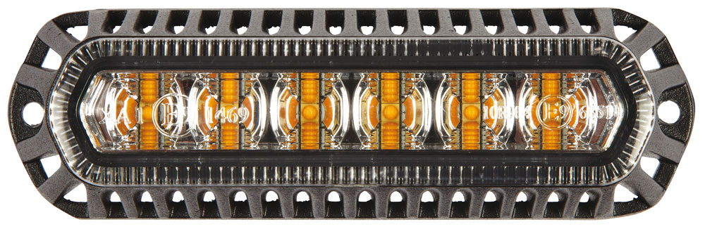 Luce strobo a led arancio omologata 12/24V