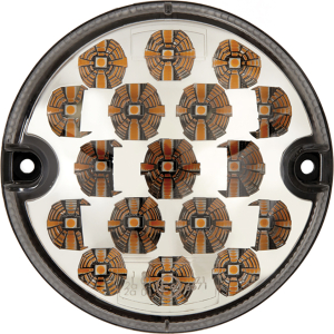 Fanale a led 12-24V 95 mm frecce trasparente