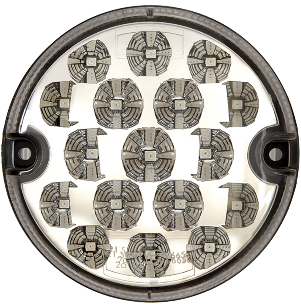 Fanale a led 12-24V 95 mm stop e posizione trasparente