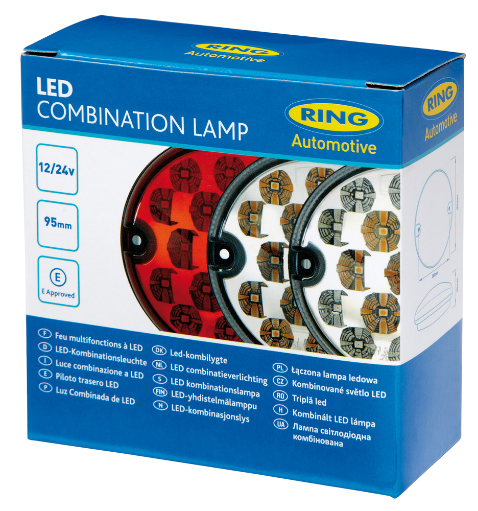 Fanale a led 12-24V 95 mm stop e posizione trasparente - immagine 3