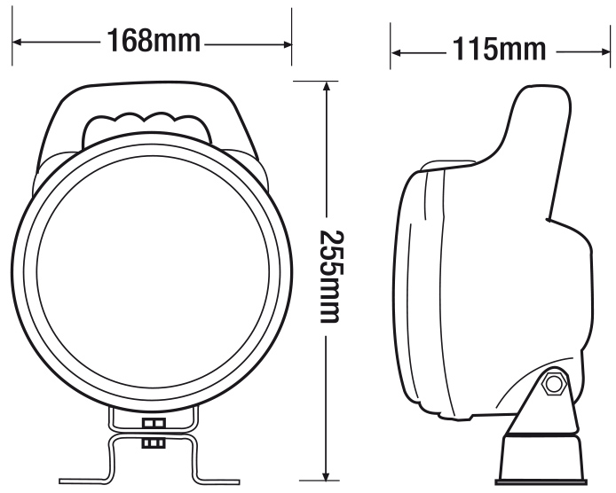 Faro da lavoro rotondo a led 12-24V orientabile - immagine 2