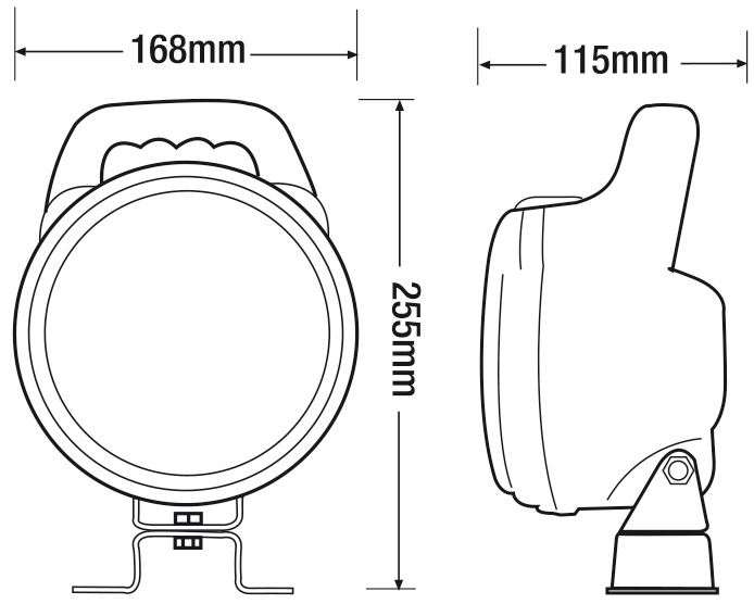 Faro da lavoro rotondo a led 12-24V orientabile - immagine 2