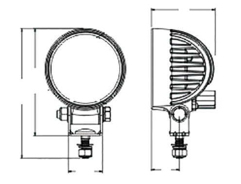 Faro da lavoro rotondo a led 12-24V - immagine 2