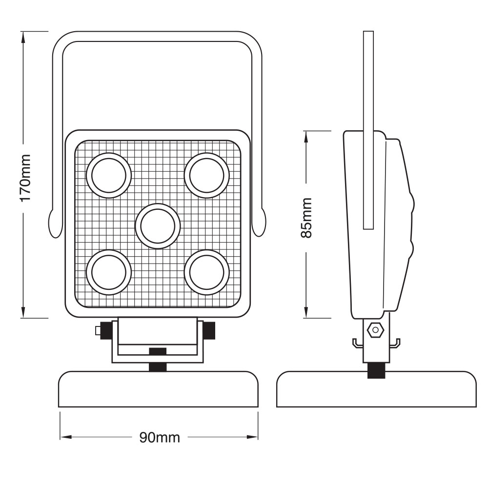 Faro da lavoro magnetico a led 9-33V - immagine 2
