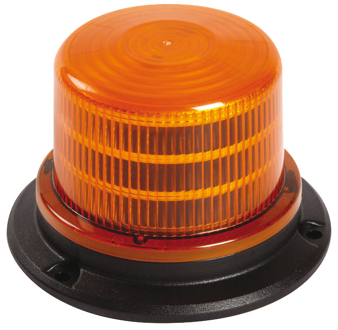 Luce lampeggiante a led ambra 12/24V fissaggio 3 viti