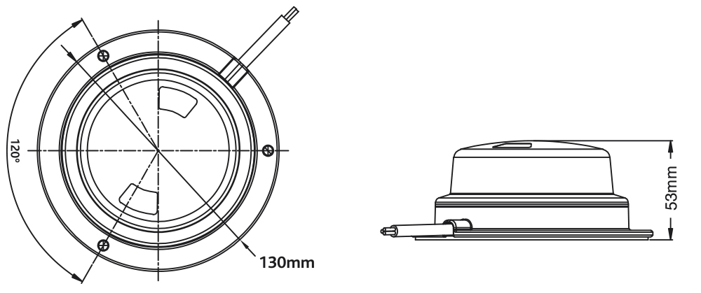Luce lampeggiante a led ambra 12/24V ultrasottile - immagine 2