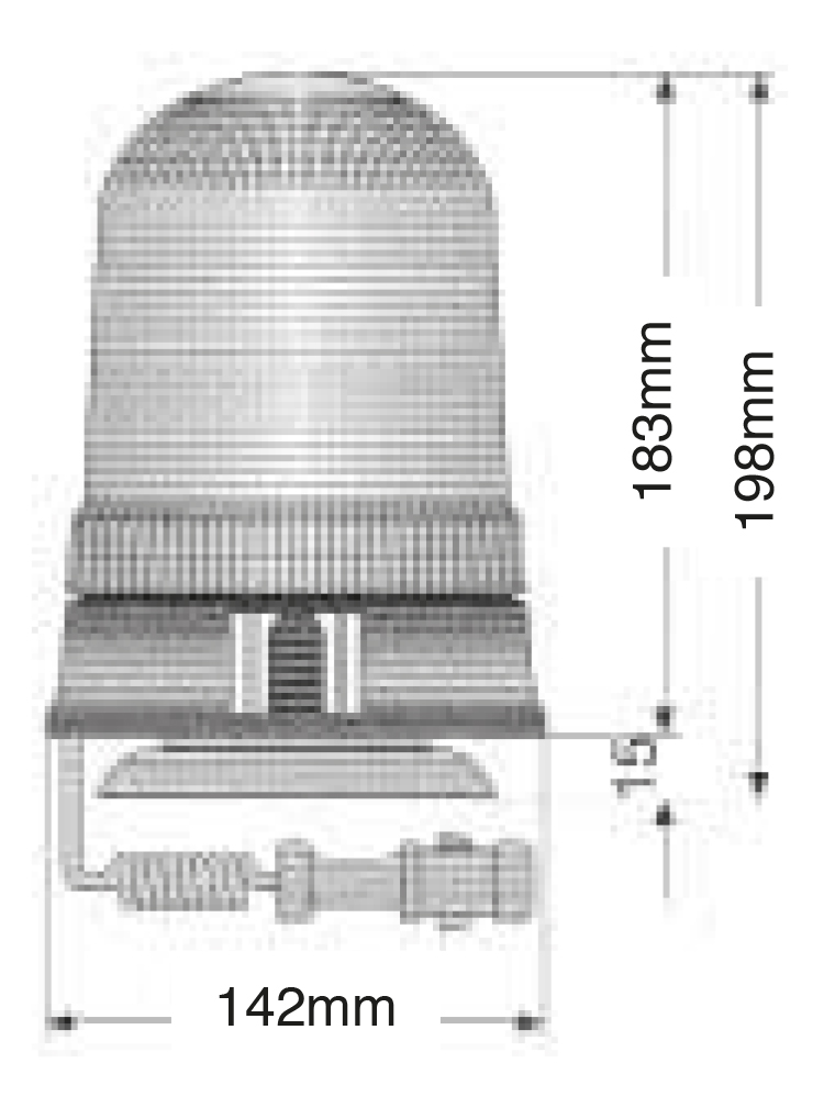 Luce rotante omologata 12/24V fissaggio magnetico - immagine 2