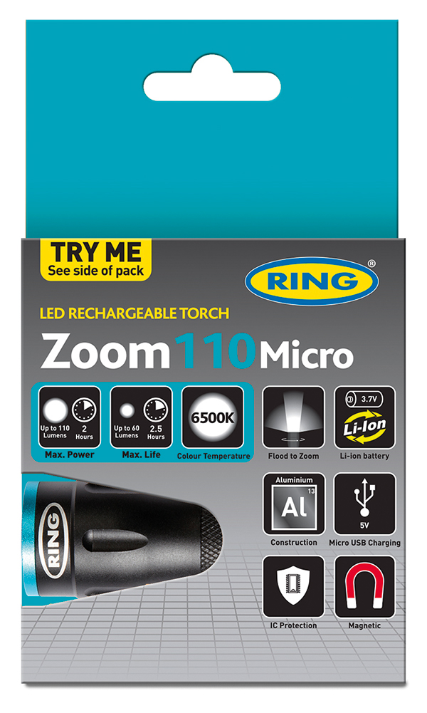 Torcia a led in alluminio Zoom 110 Micro - immagine 3