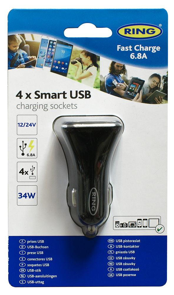 Caricatore 12/24V con 4 uscite USB 6.8A - immagine 2