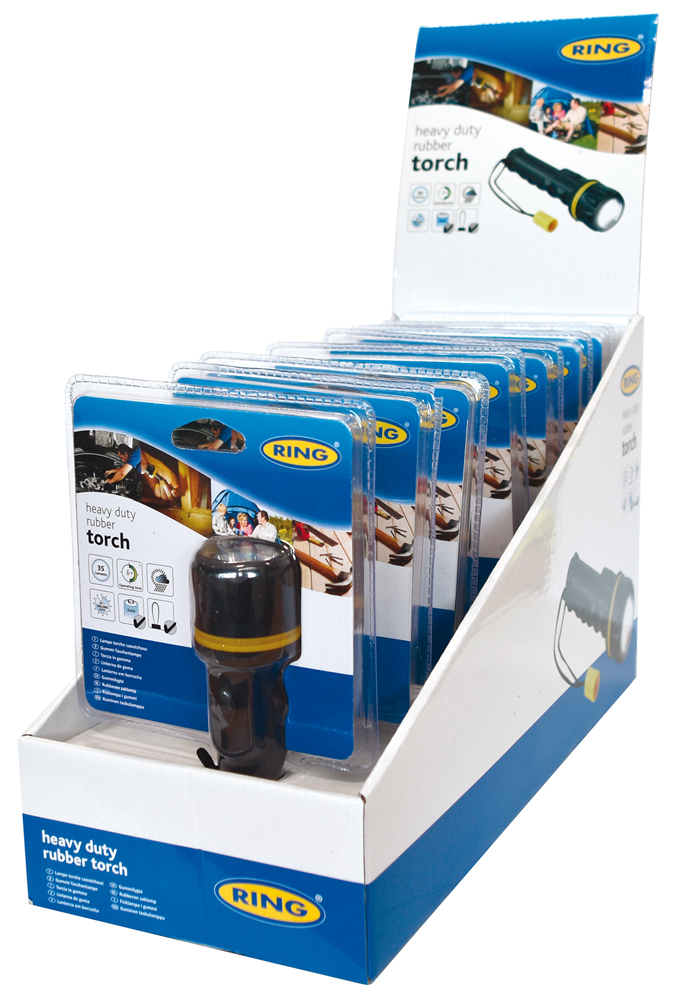 Mini torcia in gomma a 3 led - immagine 2