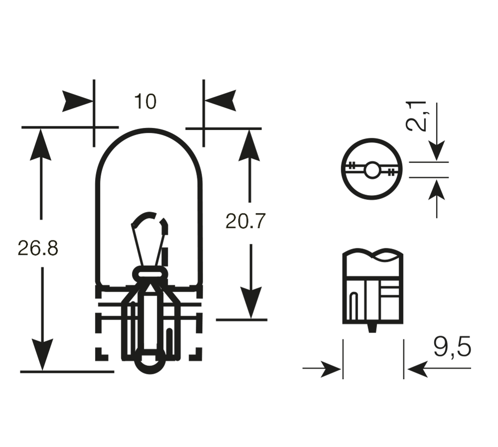 Lampadine 24V 5W W5W - immagine 2