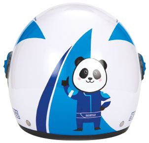 Casco moto bimbo SP504 bianco/blu YM - immagine 2