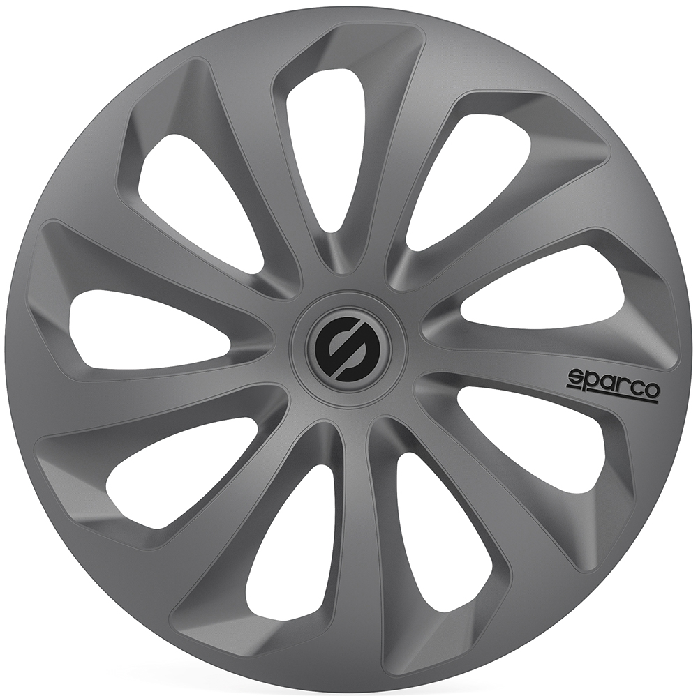 Set 4 copricerchi Sicilia grigio 15''