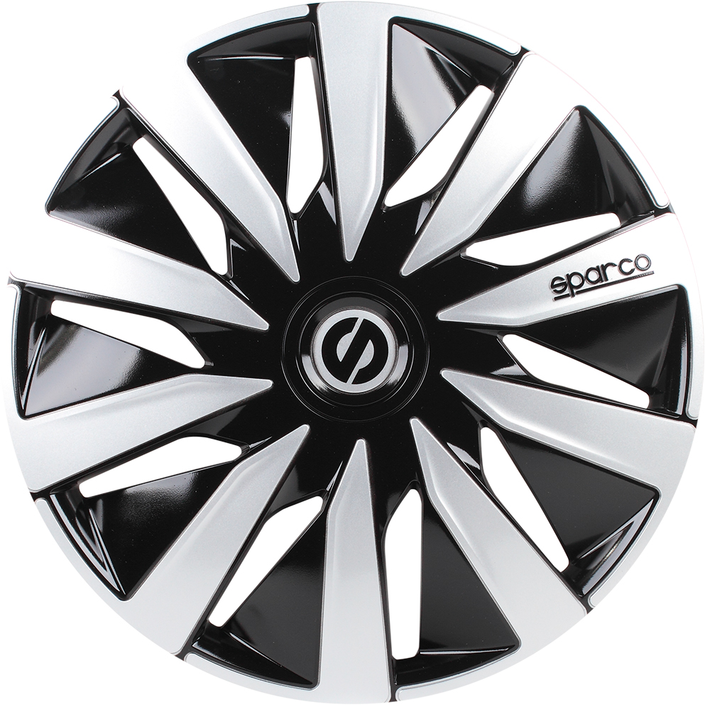 Set 4 copricerchi Lazio nero/silver 16''
