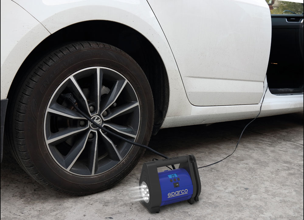 Sparco SPT160 Compressore 12V con manometro digitale - immagine 3