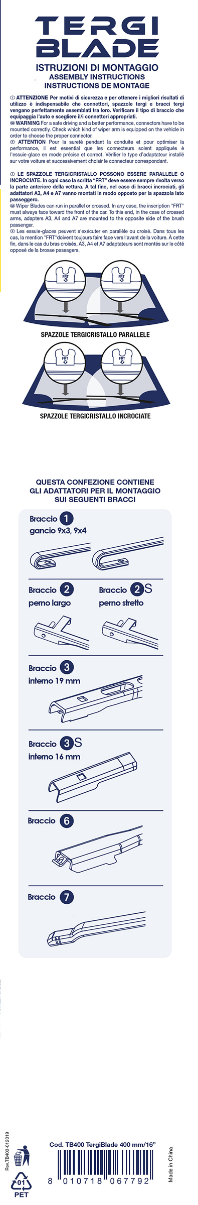 Spazzola tergicristallo Tergiblade 400 mm - immagine 3