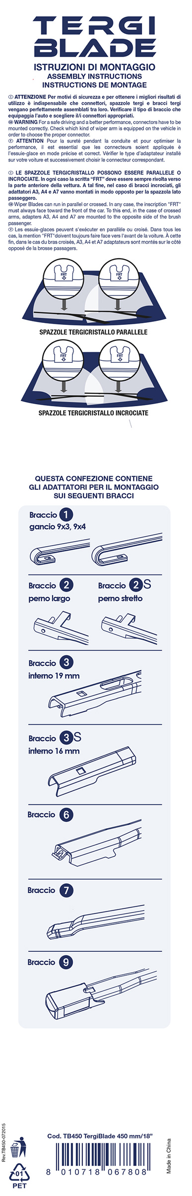 Spazzola tergicristallo Tergiblade 450 mm - immagine 3