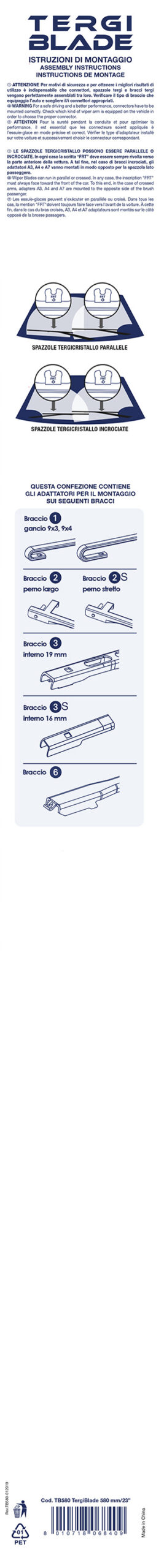 Spazzola tergicristallo Tergiblade 580 mm - immagine 3