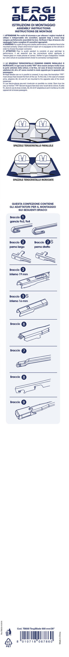Spazzola tergicristallo Tergiblade 650 mm - immagine 3