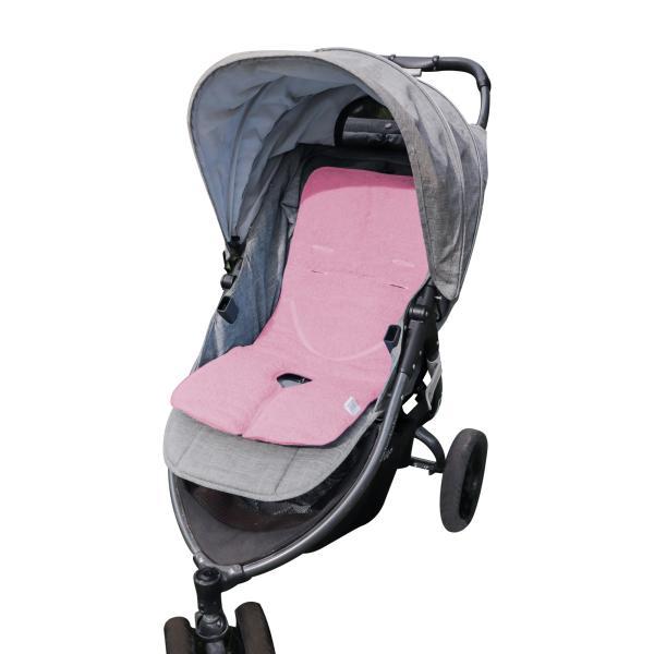 Materassino passeggino e seggiolone cotone rosa - immagine 2