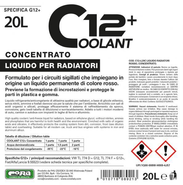 Coolant 12+ rosso concentrato 20 L - immagine 2