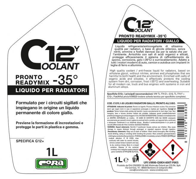 Coolant 12Y giallo pronto -35° 1 L - immagine 3