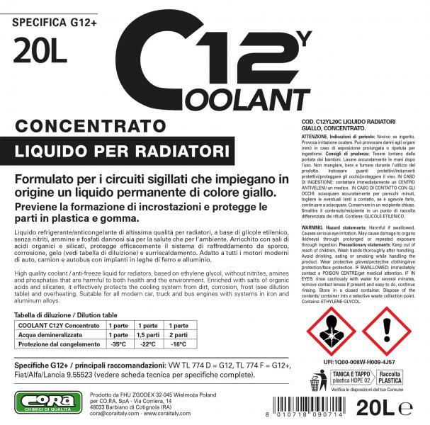 Coolant 12Y giallo concentrato 20 L - immagine 2