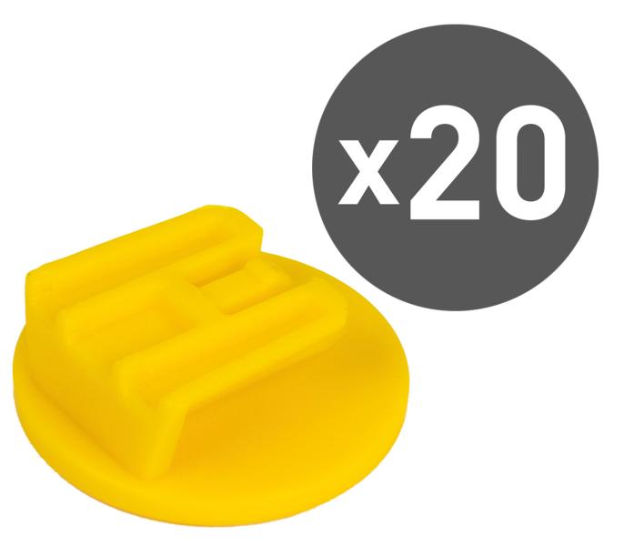 Conf. 20 pz Clip adesiva gialla per Telepass V5