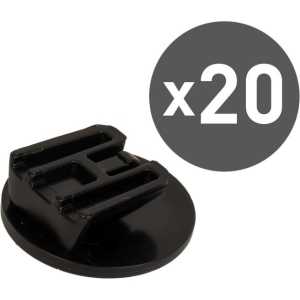Conf. 20 pz Clip adesiva nera per Telepass V5