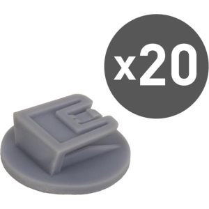 Conf. 20 pz Clip adesiva grigia per Telepass V5