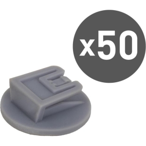 Conf. 50 pz Clip adesiva grigia per Telepass V5