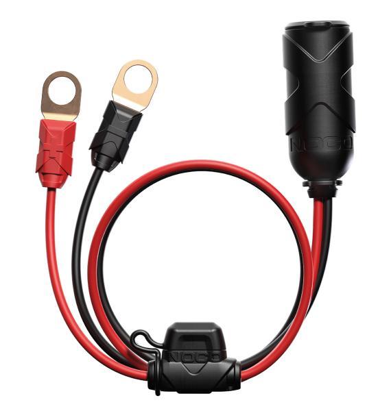Presa 12V con connettori batteria ad occhiello