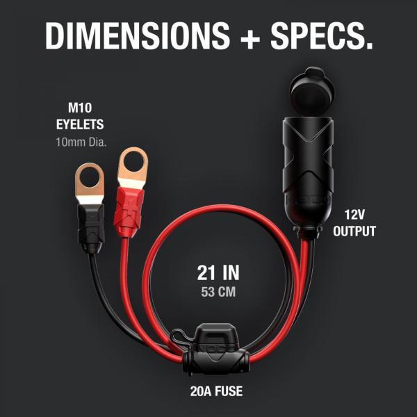 Presa 12V con connettori batteria ad occhiello - immagine 7