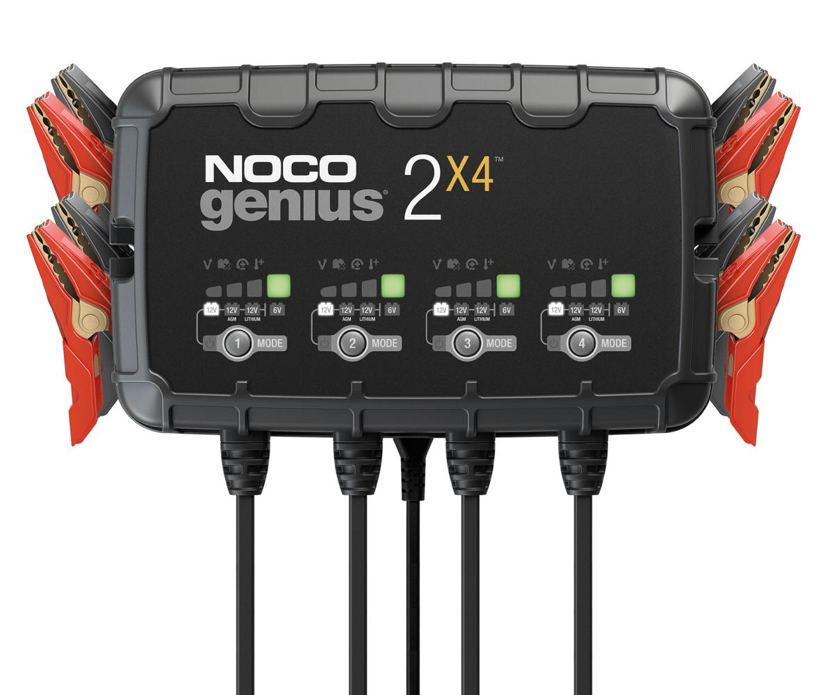 Caricabatterie e mantenitore di carica Genius 6/12V 4A 4 uscite