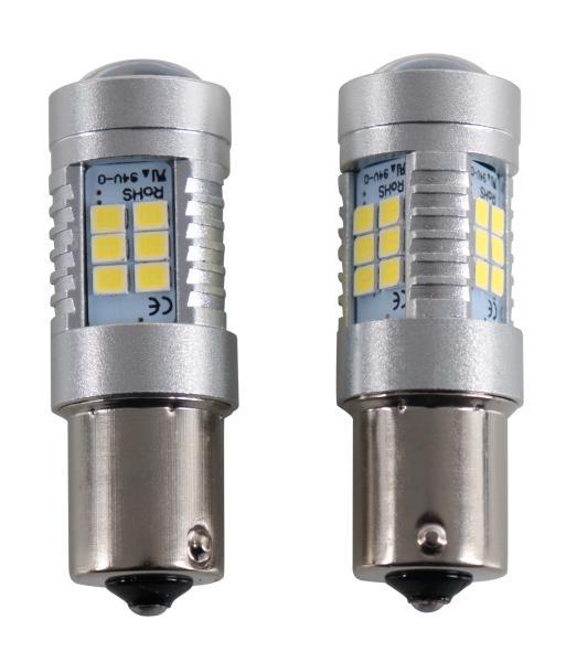 Lampadine 21 led+lente P21W 12-24V 30W