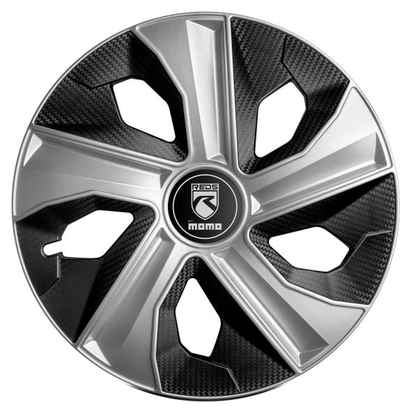 Set 4 copricerchi 16'' Blade argento opaco/carbon texture nera lucida